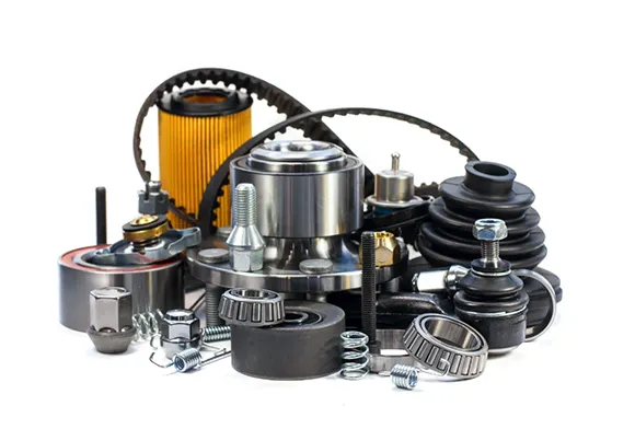 Assorted car parts for eco-friendly car part disposal service in Arlington, TX